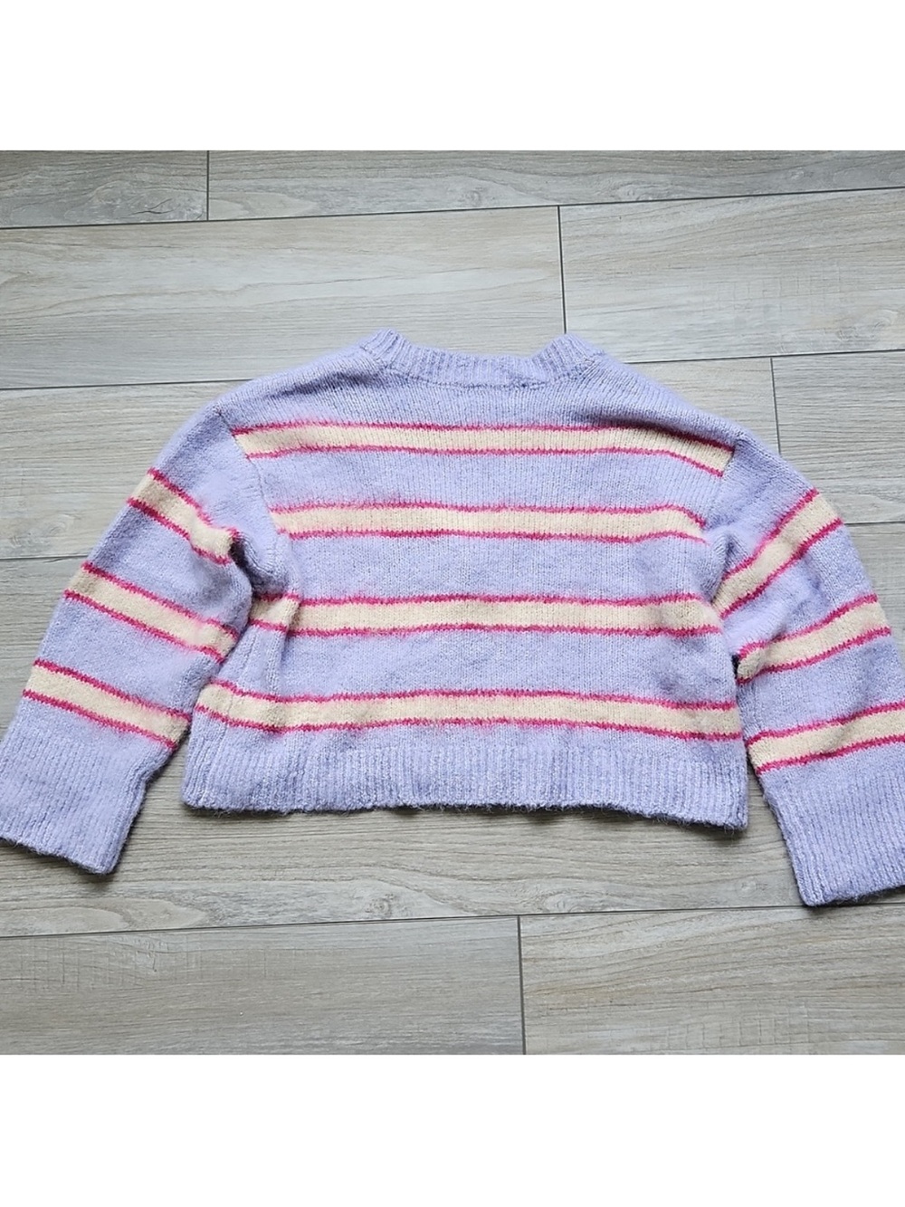 l*space Montauk Lavender Striped V-Neck Button Cardigan Swim Cover Up Sold Out - Picture 6 of 10